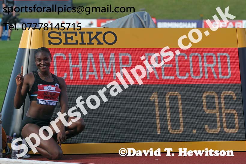 Womens 100 metres, 2019 Muller British Championships, Alexander Stadium, Birmingham. Photo: David T. Hewitson/Sports for All Pics